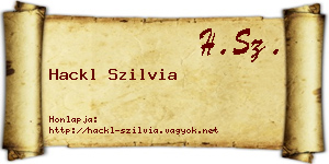 Hackl Szilvia névjegykártya